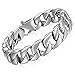 Trendsmax 15mm Curb Cuban Heavy Big Bracelet for Mens Boys 316L Stainless Steel Link Chain Bangle 9.52 inch