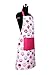 AMOUR INFINI Cotton Aprons for Women with Pocket, Adjustable Strap & Waist Ties - Printed Aprons for Baking, Cooking, Gardening (27.5 x 33 Inches)