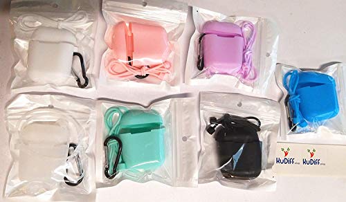 New Earpods Case Silicon with Earbuds Strap and Keychain Upgraded Ultra-Thin Soft Skin Cover Compatible with i12 inpods 12 Apple AirPods 2 & 1 - (i12 Case-Clear)