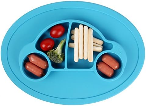 Mini Mat Baby One-piece Silicone Placemat Highchair Feeding Tray High Suction Car Placemat Non Slip for Kitchen Dining Table, Dishwasher, Microwave Safe, FDA Approved BPA Free