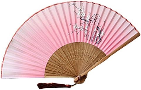 Elegant libra Chinese Gifts Fan Silk Folding Fan Bamboo Handheld Fan for Girls Women