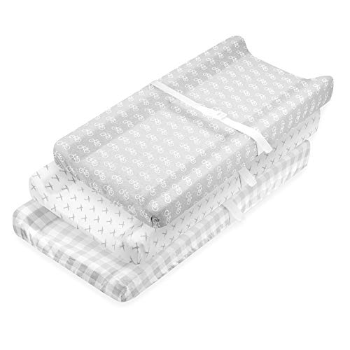 Changing Pad Cover – Baby Changing Pad Covers 4 Pack – Boy or Girl Changing Pad Cover – Pure Cotton Machine Washable…