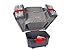 Plano PLAM80700 Kayak V-Crate Tackle Box and Bait Storage, Premium Tackle Storage, Grey/Red, One Size