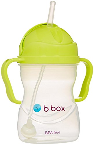 b.box Sippy Cup with Innovative Weighted Straw | Easy-Grip Handles | Color: Neon Pineapple | 8 oz. | BPA-Free | Phthalates & PVC Free | Dishwasher Safe