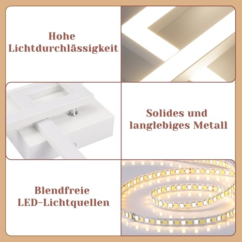 Homefire LED Ceiling Light Kitchen - Modern Kitchen Light 24W 4000K Ceiling Light Living Room Design Lamp Hallway Neutral Bedroom Ceiling Lighting White Children's Bedroom