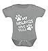 Tstars My Siblings Have Tails Dog Cat Funny Sayings Infant Baby Boy Girl Bodysuit Newborn Gray