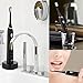Sonic Electric Toothbrush, Adult Electric Toothbrush with Holder and 2 Replacement Heads, Wireless Inductive Charging, Smart Timer, 5 Modes, IPX7 Waterproof, Black