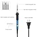 Soldering Iron Kit,Including 60W Temperature Control Soldering Iron, 130PCS Heat Shrink Tubes, Tips, Solder Sucker, Solder Wire, Tweezer (green tool bag)