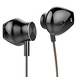 Earphones with Microphone and Volume Control Stereo In ear Headphones Earbuds for iPhone iPod iPad Samsung and More Android Smartphones,3.9 Ft/Black