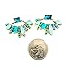 Chic Urban Mint Opal Fire Blue Crystal Statement Ear Jacket Gold Earrings New Trend Gift Idea