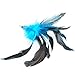 SCOBUTY The Giddy Kitty 5 Pack Cat Feather Interactive Toy with Small Bells and Extra Long Wand with Red Handle - Best Teaser Toys for Exercising Kitten or Cats