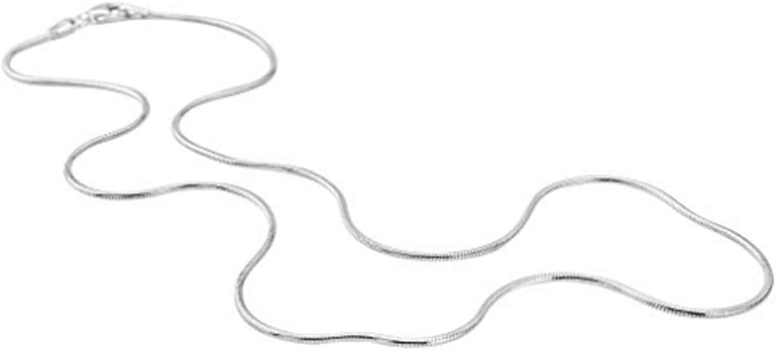 Amazon 火の色 ネックレス レディース メンズ スネークチェーン シンプル 鎖骨チェーン ファッション ジュエリー クリスマス シルバーメッキ ペンダント用 アクセサリー 銀色40cm ネックレス 通販
