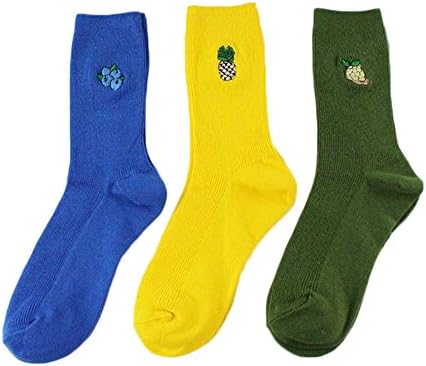 Womens 3-6 Pairs Cute Dog Socks Cactus Animal Funny Crew Socks Cotton Rainbow Striped Fruit Cat Novelty Socks Gifts, US 5-9