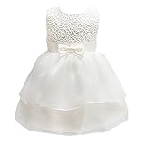 Mini Kitty Baby Girls Dresses Pageant Bow Formal Dress,White,0-6 Months