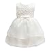 Mini Kitty Baby Girls Dresses Pageant Bow Formal Dress,White,0-6 Months