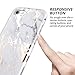 SURITCH Marble Case for iPhone 8 Case/iPhone 7/iPhone Se 2022, [Built-in Screen Protector] Full-Body Protection Hard PC Bumper + Shockproof Cover- White/Gold