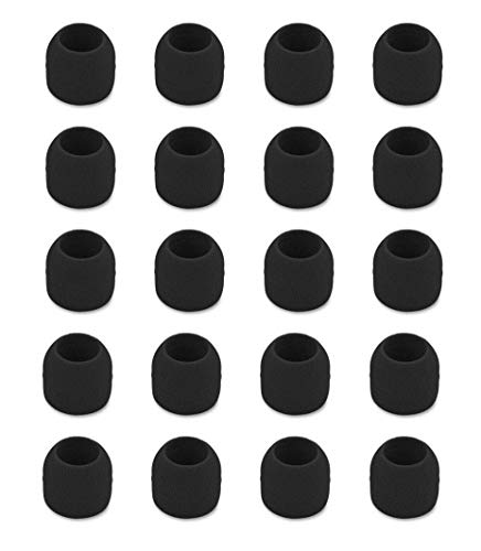 Zotech 20 Pcs Small Silicone Replacement Ear Buds Tips (Black)