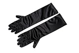 Utopiat Audrey Style Short Black Satin Gloves Inspired By Breakfast At Tiffany's