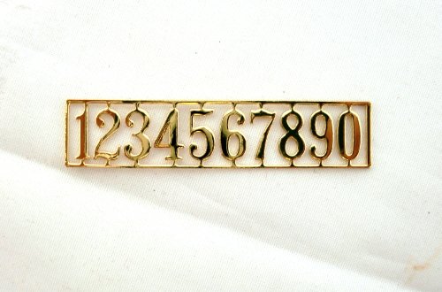 Dollhouse Miniature Brass House Numbers
