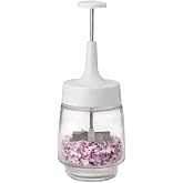 HIC Kitchen Old Fashioned Onion Chopper, Glass, 18/8 Stainless Steel Plane-Edge Blades For Onions, Eggs, Product, Nuts