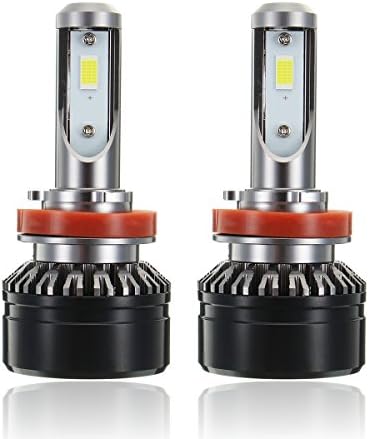 Autoleader S5 Car Headlight LED Bulb High Low Beam 30W H4 H7 H8/H11 5000LM Fog Lamps N15-CSP Headlamp DC12-24V White 1Pair Universal H8/H11
