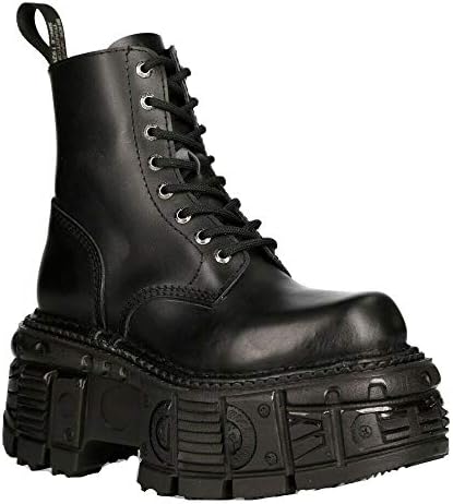 Amazon.com | New Rock M-NEWMILI083-S21 TOWER COMBAT BOOTS Black