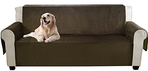 YEMYHOM Real Non-slip Pet Dog Sofa Covers Protectors Super Soft Couch Slipcovers with Flannel Fleece Fabric (Loveseat, Light Coffee) - Thumbnail 7