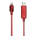 Pilot Electronics EL-1402R Electroluminescent V2 Charge/Sync iPhone 5 Cable, Red