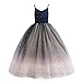 Glamulice Champagne Flower Girls Dresses Wedding Bridesmaid Princess Spaghetti Strap Sparkle Tulle Ombre Dress Birthday Party Pageant Dance Ballgown Navy Blue Girl Fancy Holiday Formal Maxi Gown 11 12