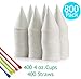 Snow Cone Cups and Spoon Straws, 400, 4 oz Snow-Cone Cups and 400 Straws