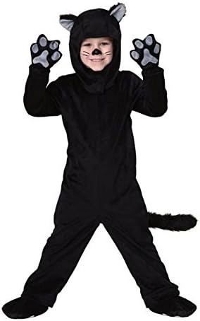 Halloween Black Cat Costume Womens Adult Kid Jumpsuit Cosplay Costume Suit,Childrens Cat Jumpsuit Medium