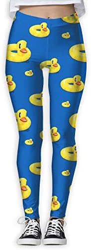 CAWHJDW Yellow Duck Women's High Waist Yoga Pants Yoga Capris Pants Power Flex Workout Leggings Capris