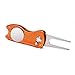 Mile High Life All Metal Foldable Golf Divot Tool with Pop-up Button & Magnetic Ball Marker, Golf Club Holder (Orange Fish)