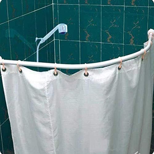Curved Shower Rod, Aluminum Alloy Wall Mount Corner Bathroom Shower