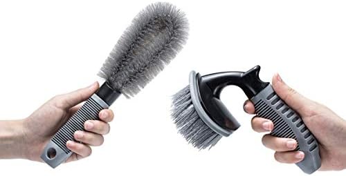 MINISTAR Car Alloy Wheel Brush Fristee 2 Set Alloy Auto Rim Cleaner Motorcycle Bike Tire Washing Brushes Tool