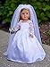 DreamWorld Collections Princess Kate - 4 Piece 18 inch Doll Outfit - Royal Wedding Dress with White Shoes and Tulle Veil - (Doll Not Included)