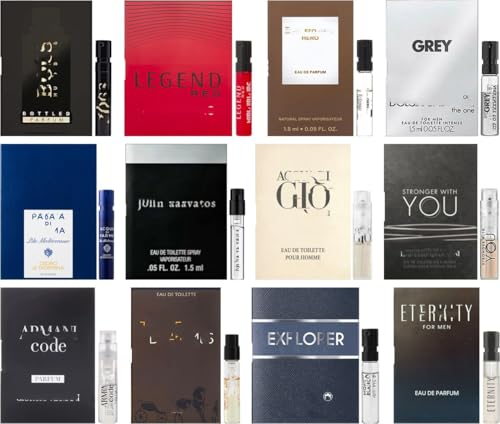 JRoBeauty Men's Popular Designer Fragrance Sampler (6 count) - Lot of Cologne Sample Vials