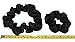 Extra Large Satin Hair Scrunchies (2 Pack) (Black)
