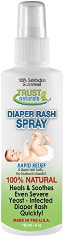 Diaper Rash Spray - Rapid Relief All Natural Organic Diaper Rash Treatment Spray | Soothing Topical Ointment for Baby Skin Irritations - Travel Size 4oz. Bottle