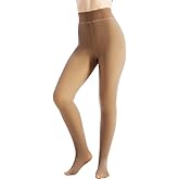 Huasemy Fleece Lined Tights Sheer Women Winter Fake Translucent Warm Pantyhose Leggings Sheer Thick Tights