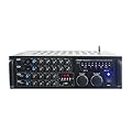 Pyle PMXAKB2000 - 2000 Watt DJ Karaoke Mixer and Amplifier with Built-in Bluetooth - 2 Microphone Inputs with Effects and EQ