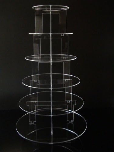 6 Tier Circle Acrylic Cup Cake Party Wedding Stand - TK6C