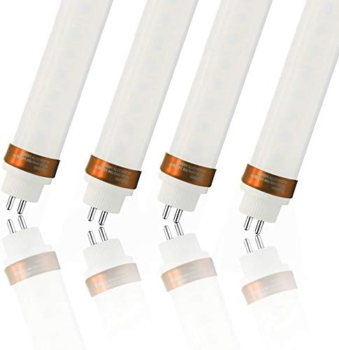 Replace Directly 4 Pack 24W 4FT Cold White LED Light Tube with 5500K-6000K to Retrofit for T5 Fluo 54-100W, 100-277V, 3400LM, Dual-End & Single-End Powered, Plug-and-Play, Frosted- Signreen