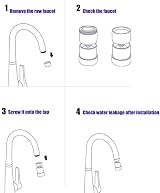 PCTC 2 Pack LED Water Faucet Light 3 Color Temperature Sensor No Battery view 7