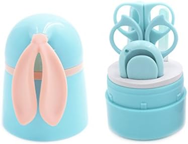 SYNTHIIZ Baby Grooming Kit Manicure Kit Infant Nails Clipper Set with Scissors, Tweezers and Nail File, Complete Care for Any Child, Newborn, Infant or Toddler Nails (5 pcs) (Mint Green)