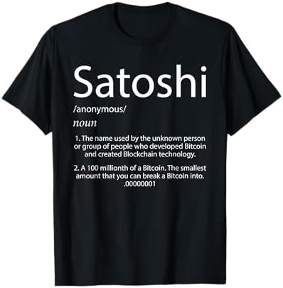 Amazon.com: Satoshi Definition Cryptocurrency Bitcoin Satoshi