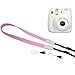 Katia Camera Accessories for Fujifilm Instax Mini 9 or Mini 8 Instant Film Camera - Fuji Case with Strap, Photo Album, Frame, Selfie Len, Filters, Stickers & More. - 12 in 1(Pink)