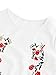 Floerns Women's Bell Sleeve Embroidered Tunic Dress A White M