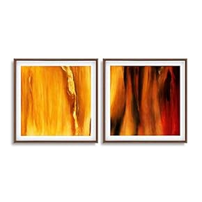 Framed Canvas Wall Art for Living Room, Bedroom Abstract Theme Canvas Prints for Home Decoration Ready to Hang - 16"x16"x2 Panels