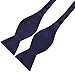 Alizeal Solid Self-tied Bowties for Men, Navy Blue